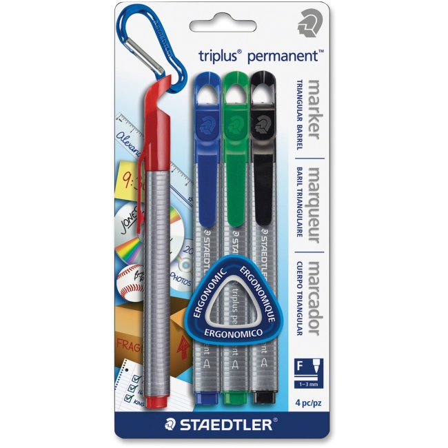 STAEDTLER TRIPLUS PERMANENT MARKERS 4'S ASSORTED COLOURS - Titles ...